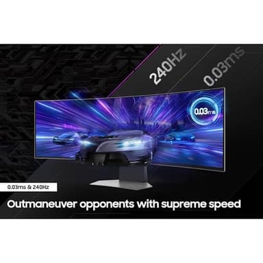 Samsung 49" Odyssey OLED G9 (G95SC) Series Curved Smart Gaming Monitor w QD-OLED, 240Hz, 0.03ms, AMD Freestyle Premium Pro, G-Sync Compatible, Dual QHD, Neo Quantum Processor Pro, LS49CG954SNXZA - Image 7
