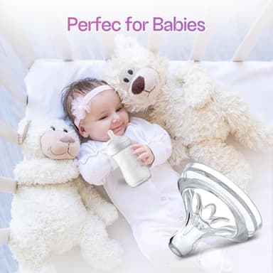 CERCGVEL 4 Packs Silicone Bottle Nipples Compatible with Philips Avent Natural Bottle, Replacement Bottle Nipple BPA-Free, No Spill, Anti-Colic, 3+ Month (Flow 4) - Image 7