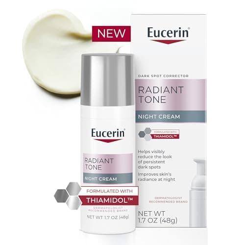 Eucerin Radiant Tone Night Cream, Dark Spot Corrector with Thiamidol, Night Moisturizer for Face Helps Visibly Reduce the Look of Persistent Dark Spots, All Skin Types, 1.7 Oz Bottle - Image 1