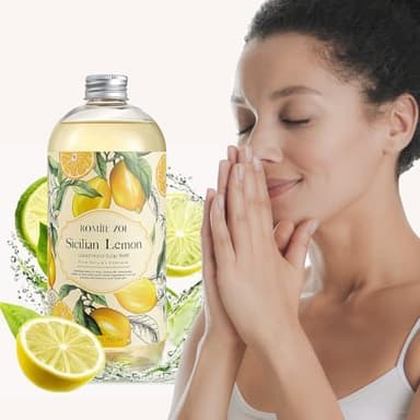 ROMIIE ZOI Lemon Scent Liquid Hand Soap Refills - Natural, Gentle & Moisturizing Formula - Family Size 3 Pack, Ideal for Liquid Soap Dispensers in Kitchen & Bathroom - Image 6