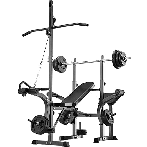 Rigel 600lbs 6 in 1 Adjustable Olympic Weight Bench Set with Leg Extension and Leg Curl Multi-Function Bench Press Set for Full Body Workout - Image 1