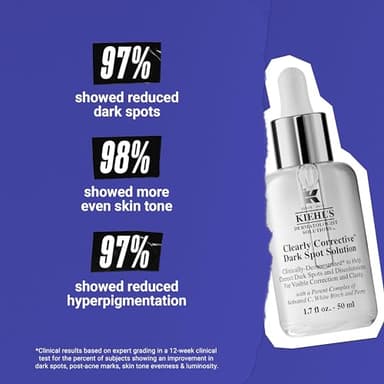 Kiehl's Clearly Corrective Dark Spot Serum, Brightening Facial Serum, Reduces Hyperpigmentation & Post-acne Marks, with Vitamin C & Salicylic Acid, All Skin Types, Paraben-free - 3.4 fl oz - Image 9