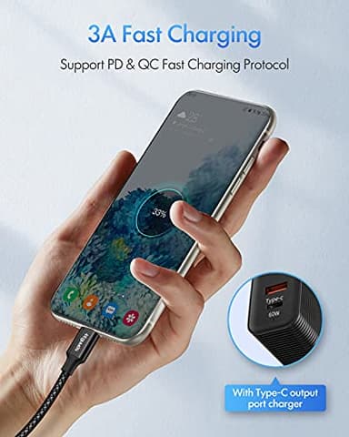 etguuds Long USB C to USB C Cable 12ft, 2-Pack, 60W USBC to USBC Cord, Type C to C Charger Cable Fast Charging for iPhone 15 Pro Max/Plus, for MacBook/iPad, for Samsung Galaxy S24 S23 S22 Tab, Pixel - Image 2