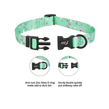 Dog Collar Adjustable Summer Flower Dog Collars with Safety Buckle Soft Comfortable Pet Collar for Small Medium Large Dogs - Image 3