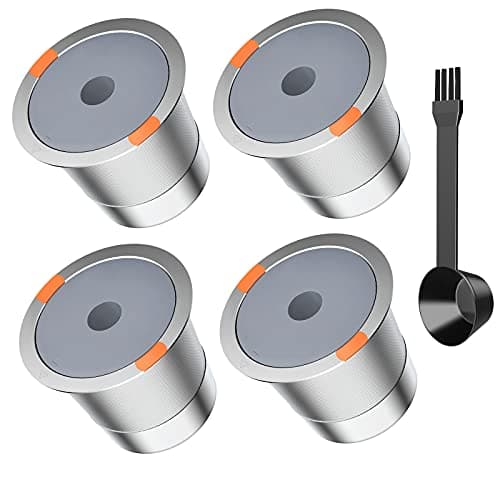 Reusable k Cups for keurig 2.0 1.0,Universal stainless steel Refillable k Cups Filter Use for Keurig all most of coffee Makers brewers(4pack)… - Image 1