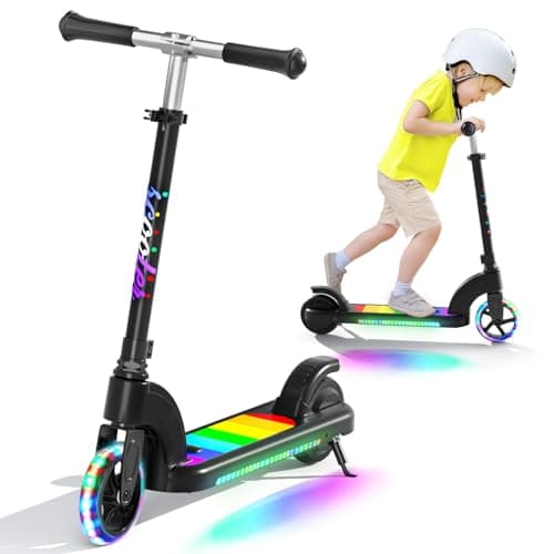 ANHAO Electric Scooter for Kids Ages 6-12 (Mainly 6-10),Electric Scooter with Adjustable Height, Flash Wheel, Suitable for Weights up to 110 lbs and speeds up to 6 mph - Image 1