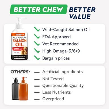 StrellaLab Wild Alaskan Salmon Oil for Dogs - Natural Omega 3 for Dogs & Cats, Itch & Allergy Relief, Skin & Coat Support - Fish Oil Liquid, EPA+DHA Fatty Acids for Hip&Joint, Immune&Heart Health 8 Oz - Image 4