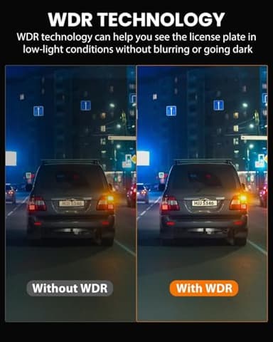SUVCON Dash Cam Front and Rear 4K/1080P Full HD, Dash Camera for Cars with 32GB Card, Built in WiFi with APP, Dual Dash Cam 3.94" IPS Screen, G-Sensor, Loop Recording, WDR, Parking Mode - Image 7