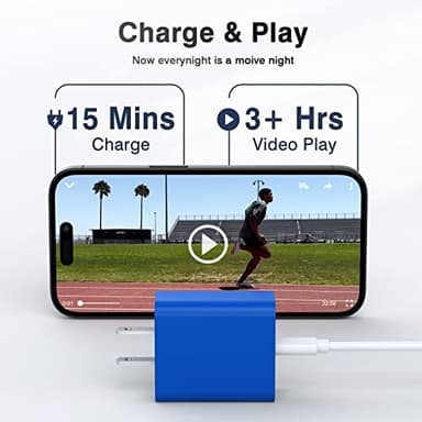 2 Pack USB C Charger, 20W PD Fast Charger Dual Port Plug Type C Charger Compatible for iPhone 16/15/14/1312/11/Pro/Pro Max/Plus/X/SE3 iPad Pro Cube,Galaxy S25/S24 Dark Blue - Image 6