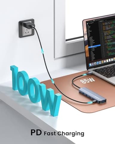Glomtheia USB C Hub Docking Station Dual Monitor for Laptop, MacBook Air/Pro Dock Adapter Multiport Dongle with 2 HDMI Ports 4K 60Hz, 100W PD Charging, 3 USBA 3.0 & USBC - Image 6