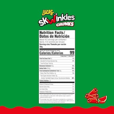 Lucas Skwinkles Sweet & Sour Candy Chunk watermeloon Flavored with Tamarind Filling, 12 Bag - Image 8