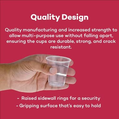 Dealmed 3 oz. Disposable Plastic Cups – 100% Recyclable Cups for Doctor's Offices, School Nurse's, Hospitals, at Home and More (Pack of 100) - Image 6