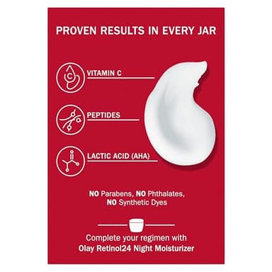 Olay Vitamin C MAX Face Moisturizer, Brightening Cream for Women, Hydrating, Evens Tone, Dark Spot & Hyperpigmentation Reduction, Glowing Skin Care - Niaciniamide, Peptides 1.7 Oz - Image 15