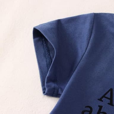 MODNTOGA Baby Boy Ask me About My moo Cow Shirt Little Cowboy Short Sleeve Top Toddler Kid T-rex Ranch T-Shirt Funny Dino Tee (Blue T-rex, 120(4-5Years)) - Image 4