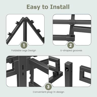 NKZ Queen Size Bed Frame 14 Inch, Metal Bed Frame & Box Spring 2 in 1 Platform with Round Corner Legs, 4000lbs Weight Capacity Reinforced Metal Frame, Headboard Hole, Noise-Free, Easy Assembly - Image 8