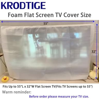 2 Pack Foam Flat Screen TV Cover for TV Protection During Storage, Moving, or Renovation,Fits Up to 55"L x 32"W Flat Screen TV(Fits TV Screens up to 55") - Image 2
