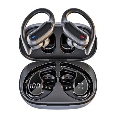 Wireless Earbuds, Bluetooth 5.3 Headphones, True Wireless Stereo Earphones with IPX6 Waterproof, Noise Cancelling Mic, Fast Charging and Comfort Fit Ear Buds for Sports, Workouts - Black - Image 1