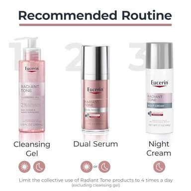 Eucerin Radiant Tone Night Cream, Dark Spot Corrector with Thiamidol, Night Moisturizer for Face Helps Visibly Reduce the Look of Persistent Dark Spots, All Skin Types, 1.7 Oz Bottle - Image 8