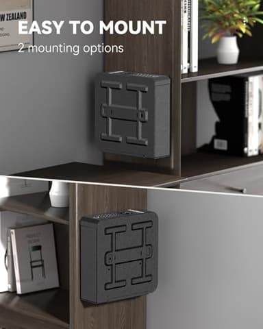 HOLEWOR Gun Safe, Slider Biometric Pistol Safe Fingerprint Bedside Gun Lock Box, 3 Ways Quick Access Mounted Handgun Case for Nightstand, Bed, Desk, Wall, Dresser - Image 3