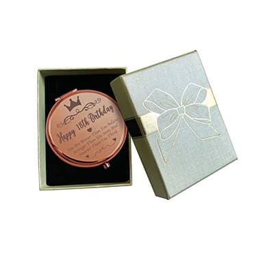 Ming Heng 18th Birthday Gifts Inspirational Compact Makeup Rose Gold Makeup Mirror for Daughter Niece Sister Best Friends,Coming of Age Gift for Girls,18 Years Old Birthday Party Gift - Image 5
