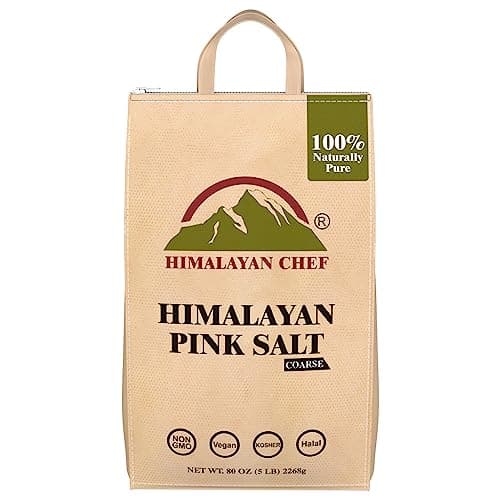 Himalayan Chef Himalayan Pink Salt - 5 lbs Coarse Grain Bulk Bag - 100% Natural and Pure Gourmet Crystals, Contains 84 Minerals, Table Salt, Kosher and Vegan | For Grinders & Salt Mills - Image 1