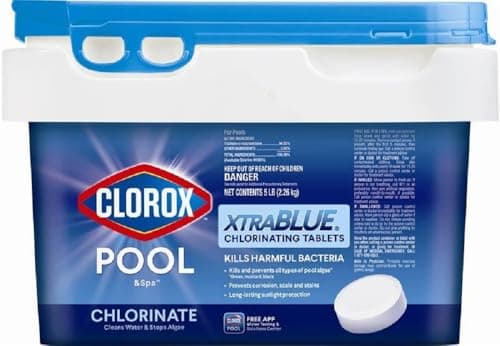 Clorox Pool&Spa XTRABLUE 3” Chlorinating Tablets, Individually Wrapped, Kills Bacteria & Stops Algae (5 LB) - Image 1
