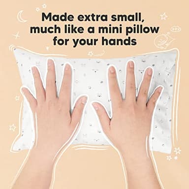 Mini Toddler Pillow with Pillowcase - 9x13 My Little Dreamy Travel Kids Pillow for Sleeping, Toddler Bed, Small, Tiny, Organic Cotton Pillowcase, Soft & Breathable, Kids 2-4 Years Old (Acorn) - Image 5