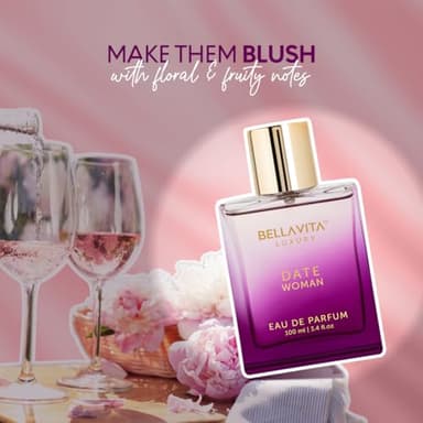 Bella Vita Luxury Date Perfume for Women | Eau De Parfum for Women | Pink Pepper, Red Fruit & Jasmine | Fruity and Floral Long-Lasting EDP Fragrance Scent | 100 ML (3.34 FL. OZ.) - Image 2