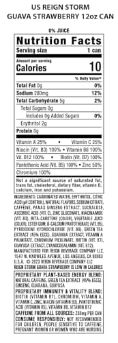 REIGN Storm, Guava Strawberry, Fitness & Wellness Energy Drink, 12 Fl Oz (Pack of 12) - Image 2