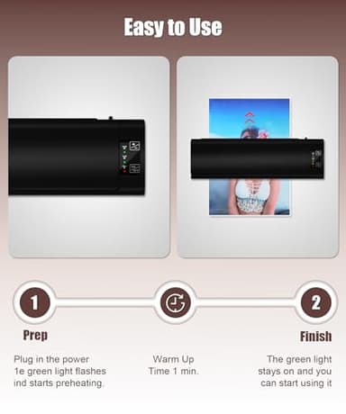 A3 Laminator Machine,13 Inch 9-in-1 Laminating Machine with Laminating Sheets,Thermal Laminator Hot & Cold with Fast Warm Technology for Home,Office or School Supplies,Black - Image 3