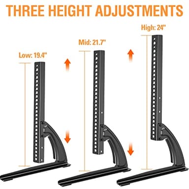 ELIVED Universal Table Top TV Stand for Most 27 to 55 inch LCD LED Plasma Flat Screen TVs, TV Base Height Adjustable Leg Stand Holds up to 88 lbs, VESA up to 800x400mm, YD1014 - Image 3