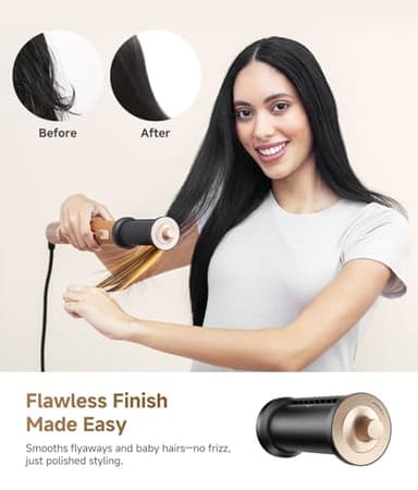 DREAME AirStyle Pro 7-in-1 Hair Styler & High Speed Dryer | Snap-on Attachments for Curling, Smoothing, Volumizing | Fast Drying, Frizz Control, Cool Shot | Luxury Leather Package - Image 7