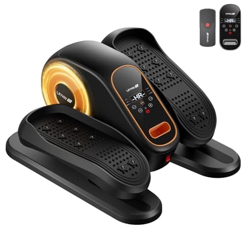 Under Desk Elliptical Machine, Ellipse Leg Exerciser for Seniors, Quiet & Portable Electric Seated Eclipse Exercise Training Machine with Remote, 12 Level Speeds & Mute Function, Manual & Auto Mode - Image 1