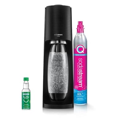 SodaStream - Terra Soda Streaming Machine - STARTER KIT - Sparkling Water Maker with CO2 & Bubly Drop - Eco-Friendly, No Batteries Needed - Black - Image 1