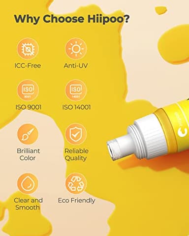 Hiipoo Sublimation Ink Refilled Bottles Compatible for ET2400 ET2720 ET2760 ET2750 ET4800 ET-2800 ET-2803 ET-2850 Inkjet Printers Heat Press Transfer on Mugs T-Shirts - Image 5