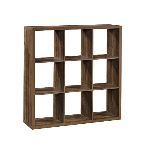 Sauder Miscellaneous Storage 9-Cube Organizer Storage Bookcase/Pantry cabinets, Rural Pine Finish - Image 1