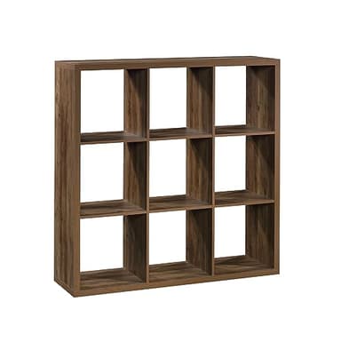 Sauder Miscellaneous Storage 9-Cube Organizer Storage Bookcase/Pantry cabinets, Rural Pine Finish - Image 1