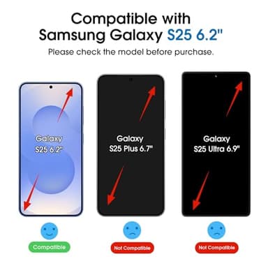 amFilm Auto-Alignment OneTouch for Samsung Galaxy S25 6.2'' Privacy Screen Protector + Camera Lens Protector, Tempered Glass, 30 seconds Installation, Bubble Free, Privacy Protection 2+2 Pack - Image 2