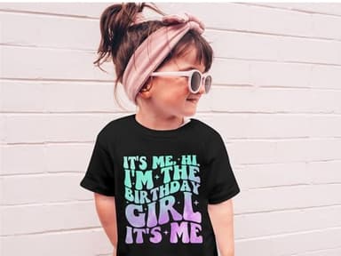 Birthday Girl Shirts Its Me Hi Im The Birthday Girl Its Me Shirt Letter Printed Party Outfit for Youth Girls - Image 3
