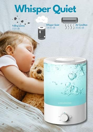 MegaWise Topfill 7-colour Night light humidifier for Kid bedroom with 3.5L Large Capacity, No leakage Design Fine Mist Output Auto Shutoff, Essential Oil Safe Tank - Image 5
