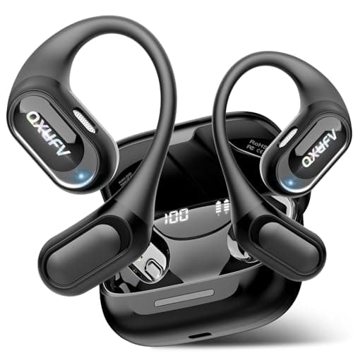 Open Ear Headphones, Bluetooth 5.4 Headphones Sports, Premium Sound with HD Mic Wireless Earbuds, 48H Playtime LED Power Display Ear Buds, IPX7 Lightweight Comfort Earphones for Running, Working - Image 1
