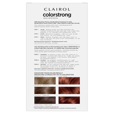 Clairol ColorStrong Permanent Zero Ammonia Hair Dye, 6.4 Light Copper Brown - Red Desert Hair Color, Pack of 1 - Image 2