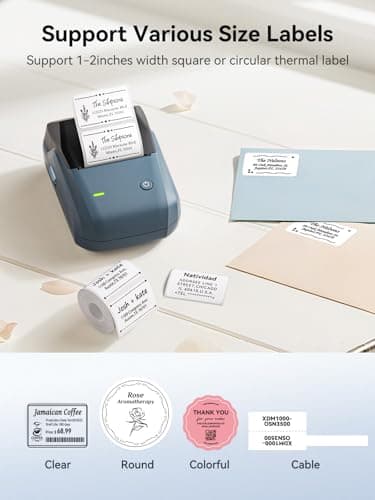 NIIMBOT B1 Label Maker Machine with Tape, 2 Inch Portable Label Printer, Bluetooth Thermal Label Printer with Multiple Templates for Small Business,Office,Home,School (Blue, 1 Printer+1 Roll Label) - Image 6