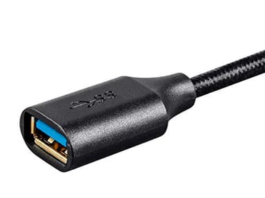 Monoprice USB 3.0 Premium Extension Cable - Type-A Male to Type-A Female, Braided Nylon Jacket, 6 Feet, Black - Image 4