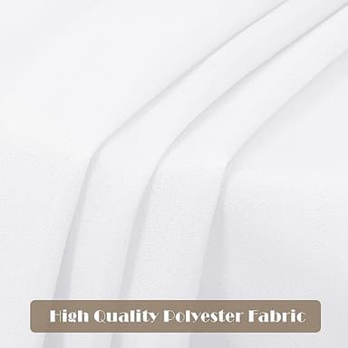 sancua 6 Pack White Tablecloth 60 x 84 Inch, Rectangle Table Cloth for 4ft Tables - Stain and Wrinkle Resistant Washable Polyester Table Cover for Dining Wedding Banquet Party Buffet Restaurant - Image 3