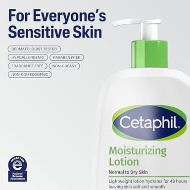 Cetaphil Face & Body Moisturizer, Hydrating Moisturizing Lotion for Normal to Dry Skin, Suitable for Sensitive Skin, 2 oz Pack of 12, Fragrance Free, Hypoallergenic, Non-Comedogenic - Image 7