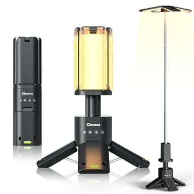 Clemas Telescopic Camping Lights Rechargeable 14000 mAh Led Multifunction Magnetic Lanterns Job Site Lighting Cordless Dimmable Camping Tent Lamp Portable Power Supply 6000LM IPX5 Waterproof - Image 1