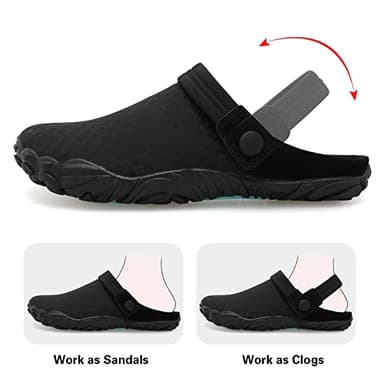 Besroad Beach Quick Drying Slip on Walking Hiking Sports Water Shoes Fashion Sneakers for Women Men Black 13 Women/12 Men - Image 3