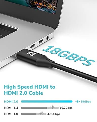 KELink 4K HDMI Cable 25Feet, in-Wall CL3 Rated HDMI Cable 2.0 Support (HDR10 8/10bit 18Gbps HDCP2.2 ARC) High Speed HD Shielded Cord Compatible with Roku TV/Laptop/PC/HDTV - Image 3