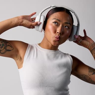 Skullcandy Crusher Evo Wireless Bluetooth Headphones with Extra USB-C Charging Cable, Multi-Sensory Bass, Noise Isolating Over-Ear Fit, 40 Hours Battery, Microphone for iPhone Android - Bone - Image 7